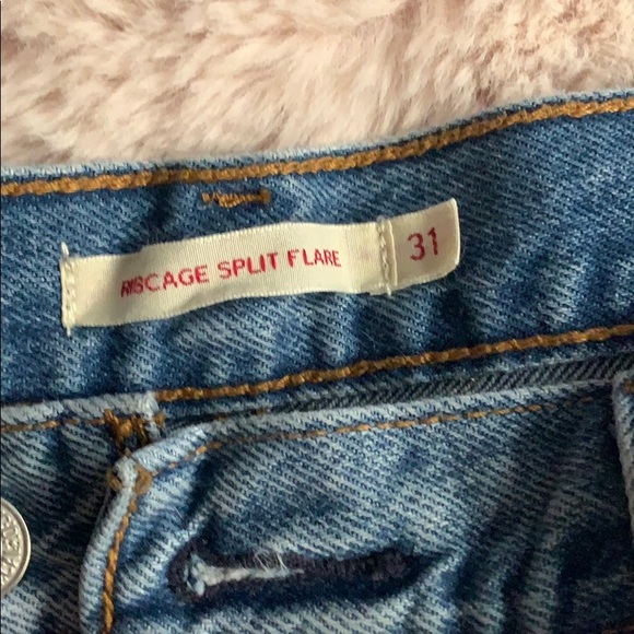 LEVIS SPLIT FLARE HIGH RISE JEANS - Picture 2 of 5